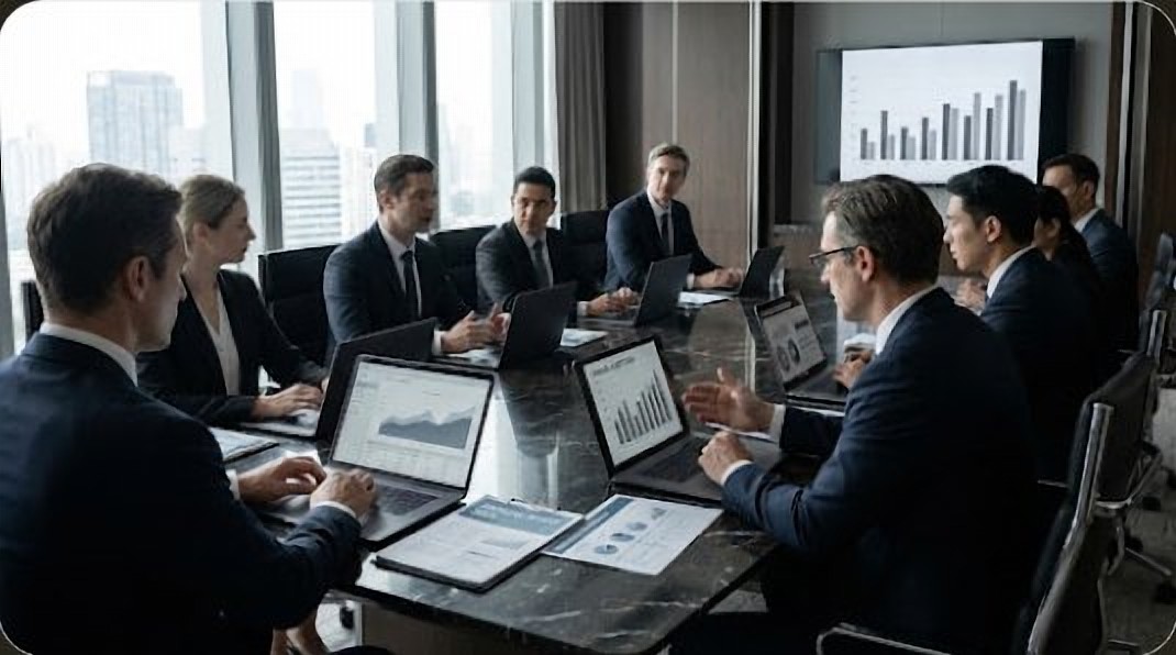 Corporate team meeting